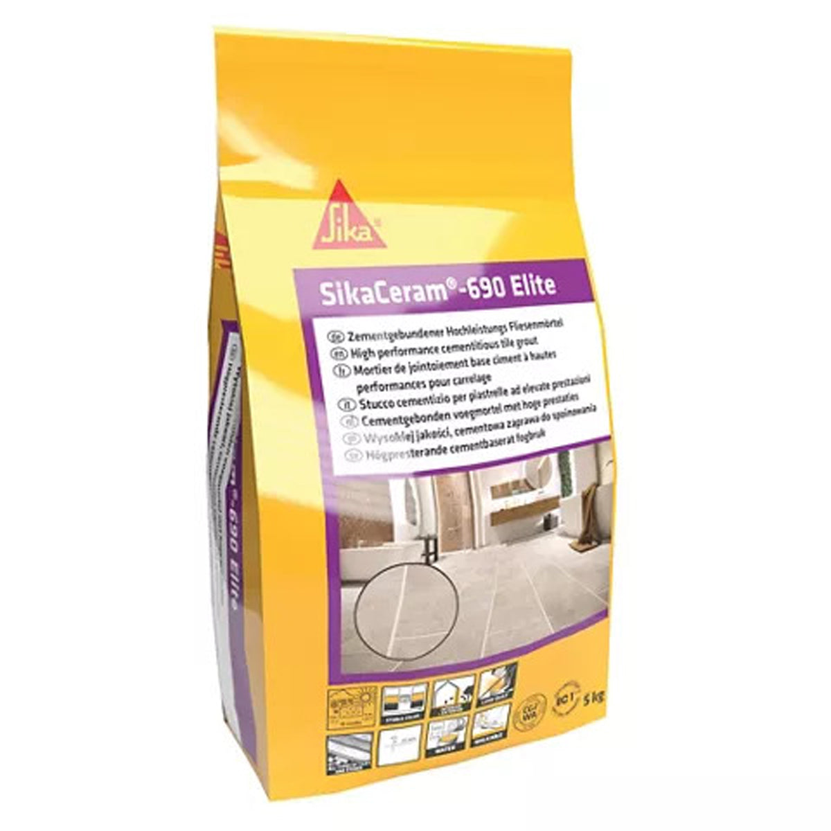 Graphite SikaCeram®-690 Elite 5 kg Tile Grout